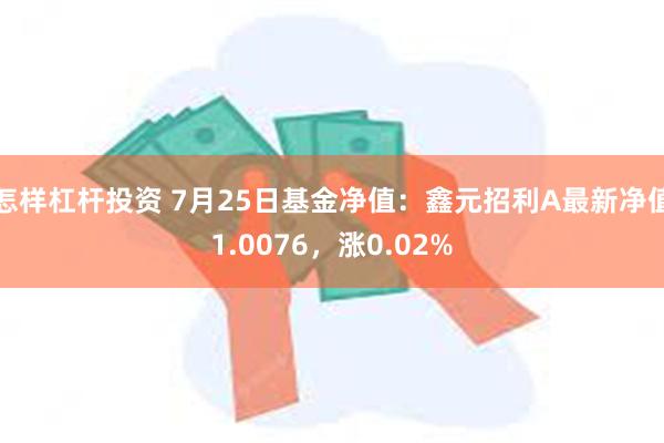 怎样杠杆投资 7月25日基金净值:鑫元招利A最新净值1.0076,涨0.02%