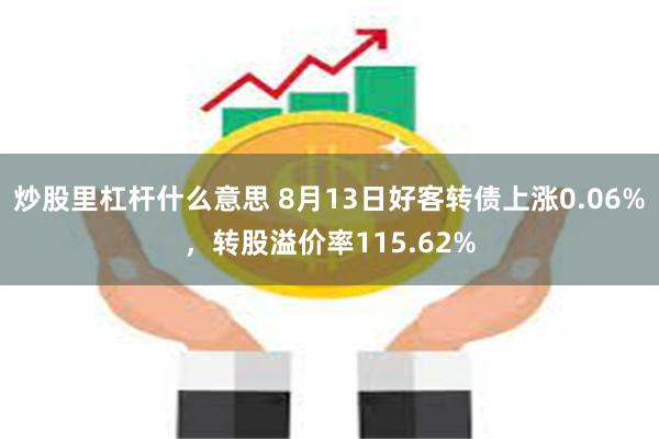 炒股里杠杆什么意思 8月13日好客转债上涨0.06%,转股溢价率115.62%