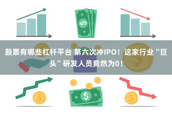 股票有哪些杠杆平台 第六次冲IPO！这家行业“巨头”研发人员竟然为0！