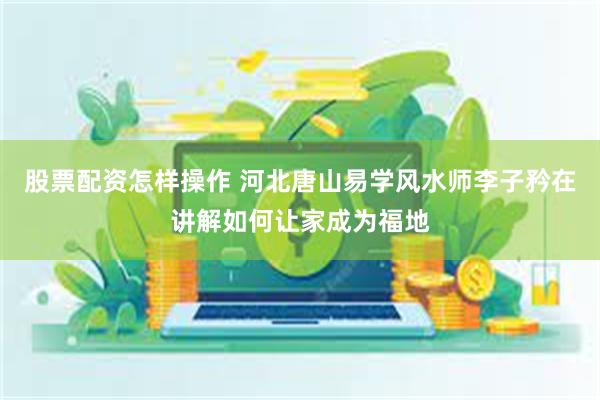 股票配资怎样操作 河北唐山易学风水师李子矜在讲解如何让家成为福地
