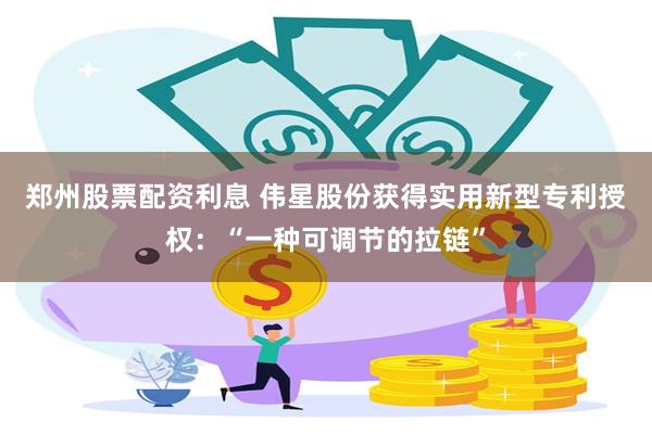 郑州股票配资利息 伟星股份获得实用新型专利授权：“一种可调节的拉链”