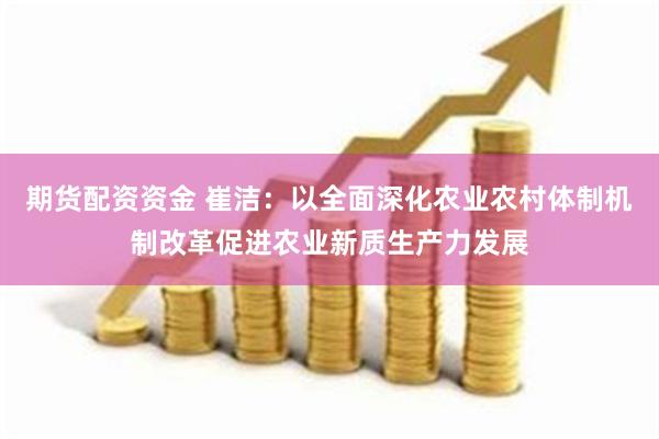 期货配资资金 崔洁：以全面深化农业农村体制机制改革促进农业新质生产力发展
